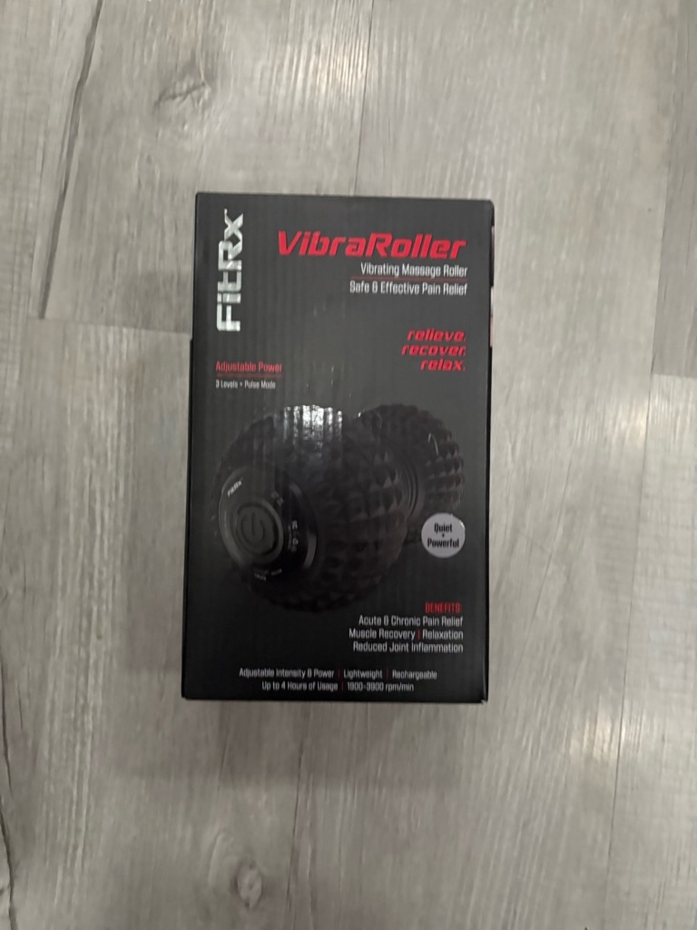 FILERX VibraRoller Vibrating Massage Roller - Black